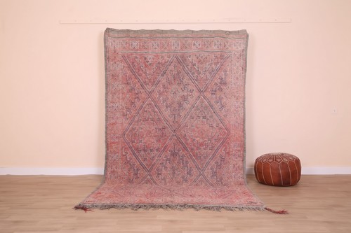 Vintage moroccan wool rug - rug, 6.1