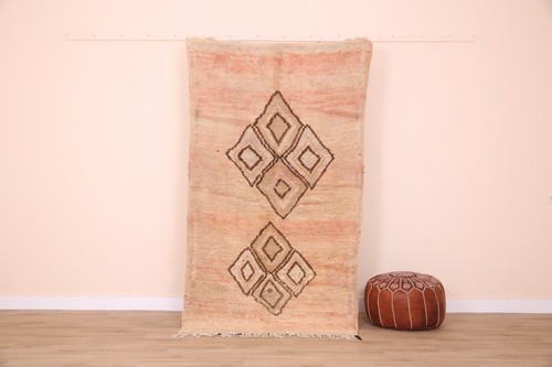Peach vintage moroccan wool - moroccan,