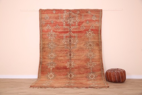 Peach vintage moroccan wool - vintage,