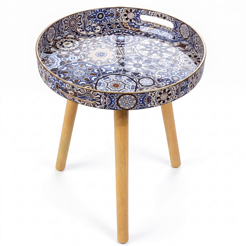 Moroccan mosaic round side - mosaic,