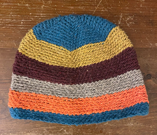 Handmade knitted wool beanie - knitted,