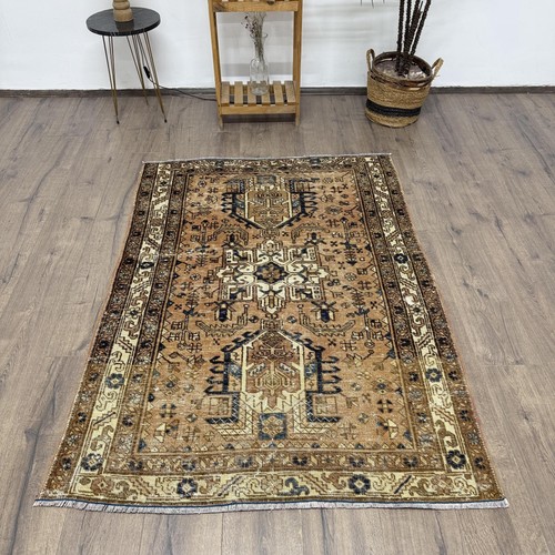 8x5 tribal kurdish rug - 3.8x5.2,