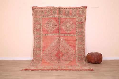 Pink vintage moroccan - moroccan, rug