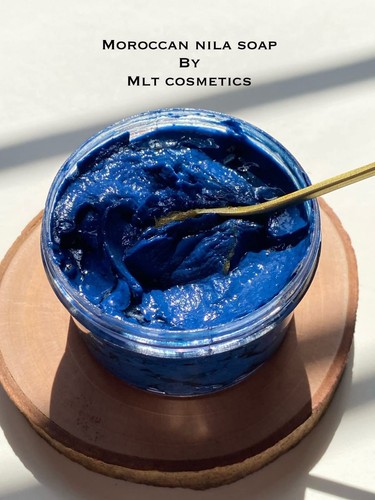 Moroccan black soap with - soap, blue