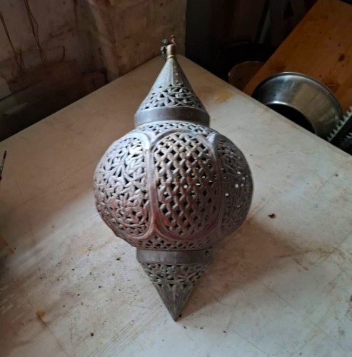 Moroccan pierced metal lantern